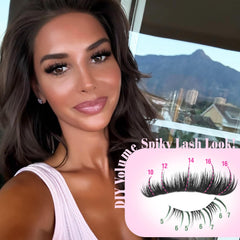 Yawamica Volume Lash Clusters with built-in spikes create a multi-dimensional eye look.