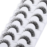 Yawamica wispy 13mm cat-eye lashes for natural, flattering look.