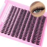 Yawamica wispy lash clusters 10-14mm for natural-looking volume.