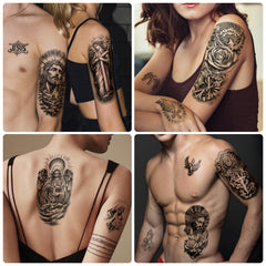 Yazhiji angels tattoo adds sacred detail for sleeve or arm.