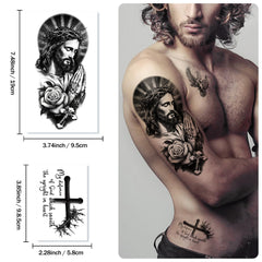 Yazhiji praying hands tattoo supports inspirational daily wear.