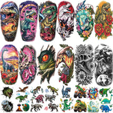 Yazhiji large dinosaur tattoo sheet offers bold designs for party favors