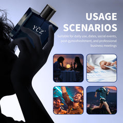 Ycz Charm bottle in hand for on-the-go application and touch-ups.