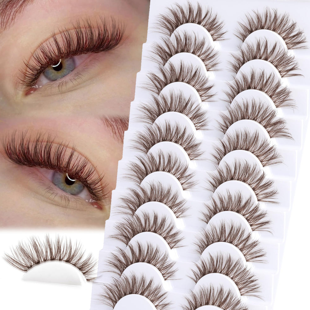 YDAGKH brown lashes natural-look for everyday enhancement.
