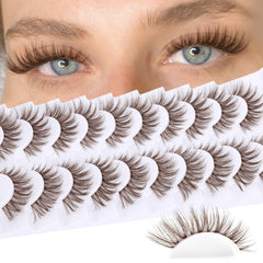 YDAGKH wispy-cat-eye lashes create subtle lift for daily glamour.