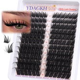 YDAGKH manga lash cluster fox-eye spikes for dramatic outer corner lift