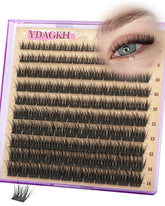 YDAGKH short lash clusters in 8mm for natural daytime lash enhancement.