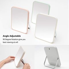 YEAKE compact desk makeup mirror stable on counter for daily use