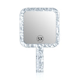 YEAKE hand mirror with 1x and 5x magnification for detailed makeup checks