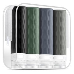 YEALIFE four-pack travel bottles with leak-proof cap for secure liquids on the go