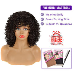 YEAME Curly Wig adjustable cap straps for a custom fit