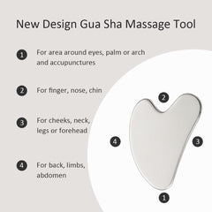 Yeamon Gua Sha stainless steel stone with smooth glide.