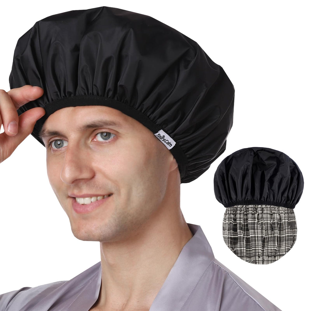 Years Calm Men Shower Cap waterproof travel ready keeps hair dry