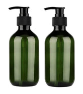 Yebeauty pump bottle 10oz with green finish for easy refills.