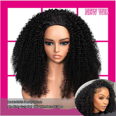 Yeelice Hair Kinky Curly Half Wig natural edge blend for a discrete finish.