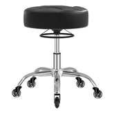 YEEZEE rolling stool with cushioned seat for long sessions and easy cleaning