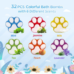Yekery Paw Bath Bombs with a surprise toy inside revealed after dissolving.