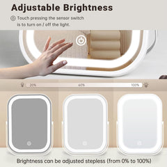 YEKKOPT compact travel mirror (8.1 x 6.2 in) fits in your bag