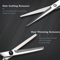 Yelegai thinning scissors close-up for texture blending and layering