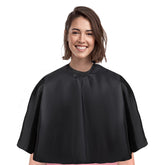 YELEGAI short barber cape in waterproof nylon drapes cleanly during haircuts.