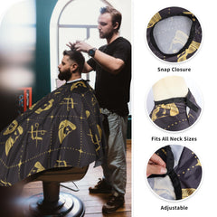 YELEGAI water-repellent cape fabric resists splashes during dye tasks.