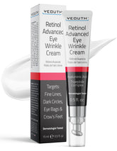YEOUTH crema de ojos retinol, enfoque en bote, ayuda a hidratar y suavizar la apariencia de ojeras.