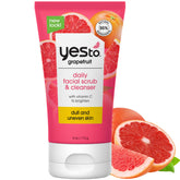 Yes To Pomelo exfoliante facial: botella vertido para exfoliación suave y radiante.