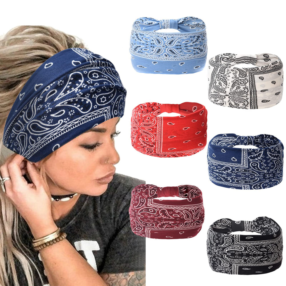 Bandana ancha Yeshan con diseño floral, ideal para turbante cómodo y estilo diario