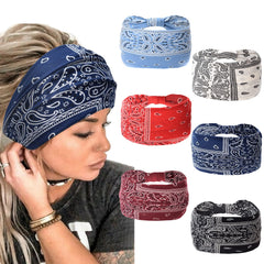 Bandana ancha Yeshan con diseño floral, ideal para turbante cómodo y estilo diario