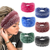 Bandana Yeshan ancha floral azul, ideal para deporte diario