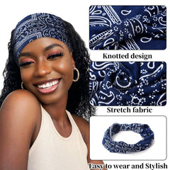 Bandana para mujer Yeshan, estilo bohemio multicolor para cabello y look
