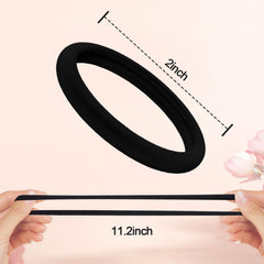 YESIACE seamless 2-inch closeup shows snag-free hair-friendly elasticity.