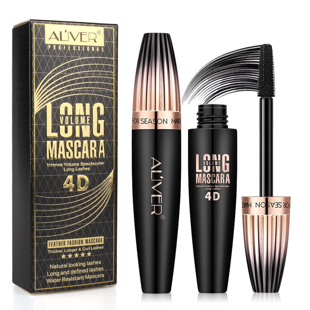 YEUGSCKA Mascara 4D Fibra de Seda para pestanas largas y definidas todo el día