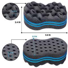YEZEY Two-Side Hair Sponge offering versatile shaping for twists and curls