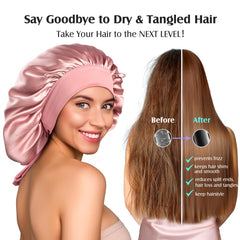 YFONG bonnet elastic tie band ensures secure sleep without tightness.