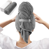 Toalla YFONG para cabello grande de microfibra—secado rápido y suave