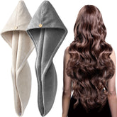 Toalla microfibra YFONG grande para secado rápido del cabello y menos frizz.