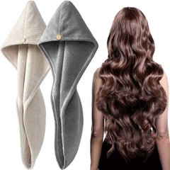 Toalla microfibra YFONG grande para secado rápido del cabello y menos frizz.
