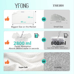 Turbante YFONG para cabello rizado, secado suave sin fricción