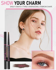 YFulfill Auburn eyebrow pencil dual-ended with spoolie for blending.