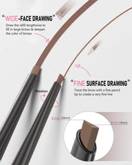 YFulfill Auburn eyebrow pencil spoolie blends brows for a seamless finish.
