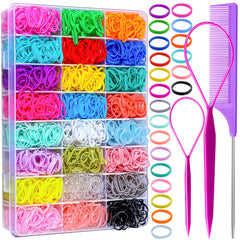 Gomas elásticas YGDZ en 24 colores con estuche para ordenar el peinado