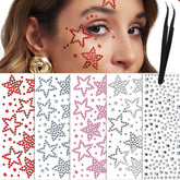 YGDZ joyas faciales estrellas rosa para realzar maquillaje