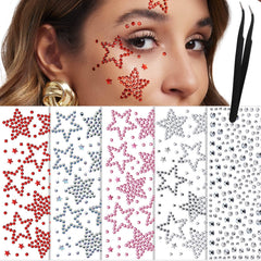 YGDZ joyas faciales estrellas rosa para realzar maquillaje