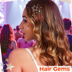 YGDZ joyas faciales con pinzas para aplicar estrellas con precisión.