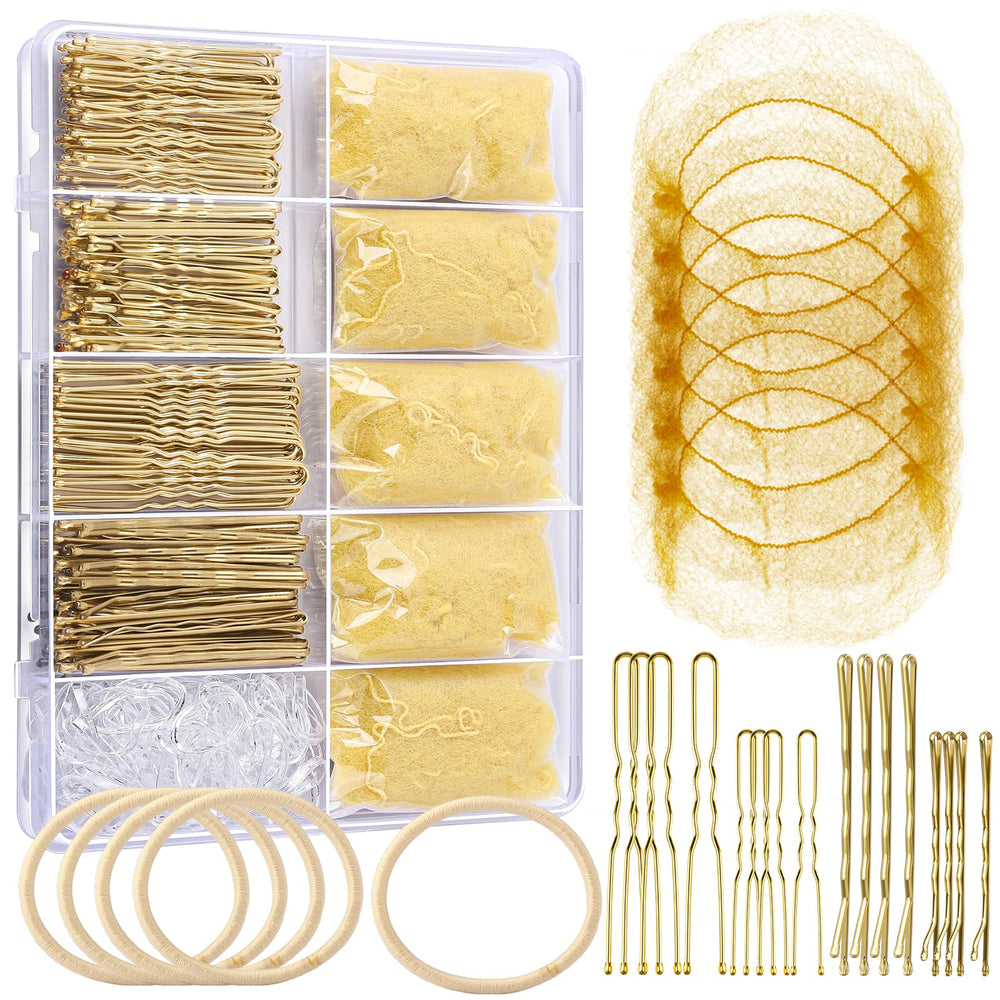 Kit YGDZ para ballet rubio con accesorios completos para moños duraderos.