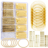 Kit YGDZ para ballet rubio con accesorios completos para moños duraderos.