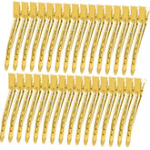 Pinza pico de pato dorada de YGDZ con huecos para sujetar el cabello con seguridad.