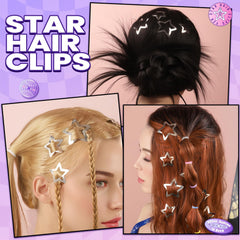 YGDZ Y2K star clip in silver adds retro flair for styling.