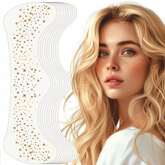 YGQQOY pecas brillantes oro en el rostro para un look sutil y festivo.